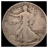 1916 Walking Liberty Half Dollar LIGHTLY  CIRCULA