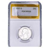 1937-S Washington Silver Quarter PGA MS66