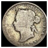1874 Canada Silver 25 Cents LIGHTLY CIRCULATED