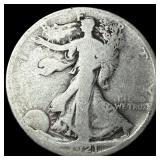 1921-D Silver Walking Liberty Half Dollar NICELY C