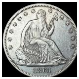 1861 Seated Liberty Half Dollar HIGH GRADE
