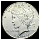 1927 Silver Peace Dollar CLOSELY UNCIRCULATED