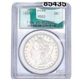 1886 Morgan Silver Dollar PCGS MS63