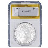 1878 Morgan Silver Dollar PGA MS63