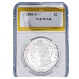 1899-O Morgan Silver Dollar PGA MS64