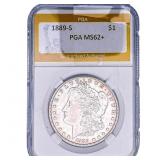 1889-S Morgan Silver Dollar PGA MS62+