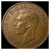 1950 Great Britain George VI Copper Penny GEM BU