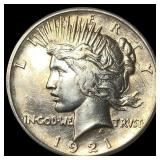 1921 Silver Peace Dollar CHOICE AU