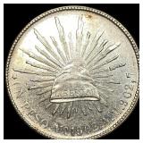 1902-Mo Mexico Silver Peso UNCIRCULATED