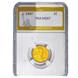 1947 Wheat Cent PGA MS67 RD