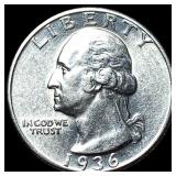 1936 Silver Washington Quarter UNCIRCULATED