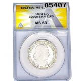 1893 Columbian Expo Half Dollar ANACS MS63