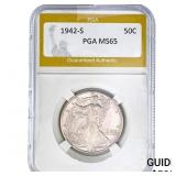 1942-S Walking Liberty Half Dollar PGA MS65