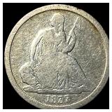 1877 Seated Liberty Dime NICELY CIRCULATED