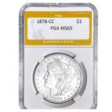1878-CC Morgan Silver Dollar PGA MS65