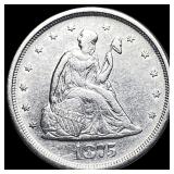 1875 Seated Liberty Twenty Cents CLOSELY UNCIRCULA