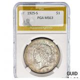 1925-S Silver Peace Dollar PGA MS63