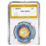 1890-S Morgan Silver Dollar PGA MS64