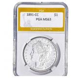 1891-CC Morgan Silver Dollar PGA MS63