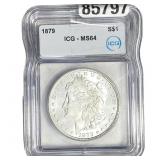 1879 Morgan Silver Dollar ICG MS64