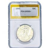 1945 Walking Liberty Half Dollar PGA MS66+