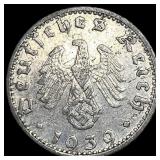 1939-E Germany Zinc 50 Reichspfennig UNCIRCULATED