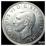 1938 Canada Silver 1 Dollar GEM BU