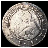 1849 Costa Rica Silver 1 Reale NEARLY UNCIRCULATED