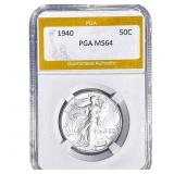 1940 Walking Liberty Half Dollar PGA MS64