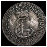 1736 German States Copper 1 Pfennig HIGH GRADE