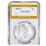 1882-O Morgan Silver Dollar PGA MS63