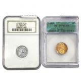 [2 Coins] 1943-1944 Wheat Cent ICG/NGC MS67