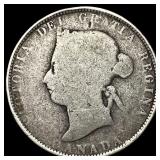 1883 Canada Silver 25 Cents ABOUT UNCIRCULATED