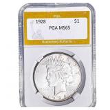 1928 Silver Peace Dollar PGA MS65