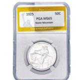 1925 Stone Mountain Half Dollar PGA MS65