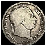 1819 Great Britian Silver Shilling LIGHTLY CIRCULA