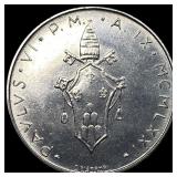 1971 Papal States Paul VI Nickel 100 Lire UNCIRCUL