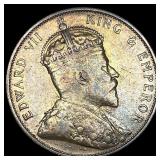 1905 Straits Settelments Silver 50 Cents NEARLY UN