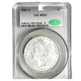 1888-O Morgan Silver Dollar CAC MS62
