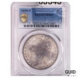 1890-S Morgan Silver Dollar PCGS MS63