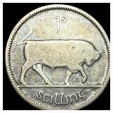 1928 Ireland Silver 1 Scilling NEARLY UNCIRCULATED