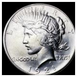 1921 Silver Peace Dollar GEM BU