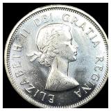 1963 Canada Silver 25 Cents CHOICE AU