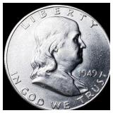 1949-S Silver Half Dollar Franklin CHOICE BU