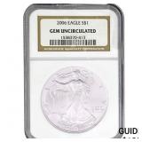 2006 Silver Eagle NGC  Gem Uncirculated