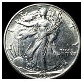 1939-D Silver Walking Liberty Half Dollar UNCIRCUL