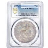 1875-S Silver Trade Dollar PCGS AU58