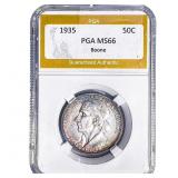 1935 Boone Half Dollar PGA MS66