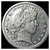 1904 Silver Barber Quarter LIGHTLY CIRCULATED