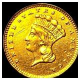 1856 Gold $1 Indian Head Type 2 CLOSELY UNCIRCULAT